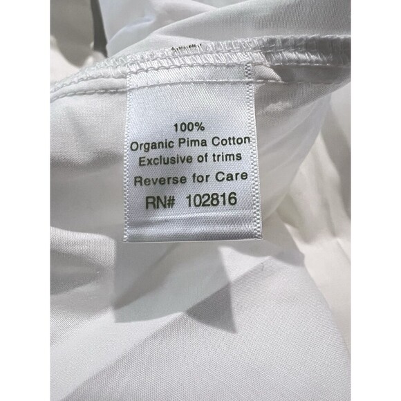 Garnet Hill Oversized Lightweight Organic Pima Cotton White Tunic Top Plus Sz 16 - Picture 7 of 8